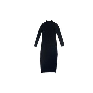 American Apparel Vintage Black Cotton Long Sleeved Dress - Women’s Size Small
